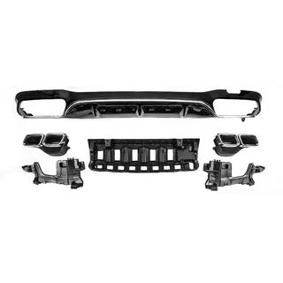 Diffusore Posteriore con Terminali E63-Design Argento (per AMG/AMG-Line 2016-2020) foto 1