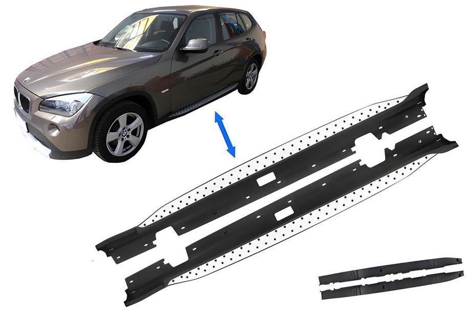 BMW X1 E84 2009-2015 Pedane originali (2 pz, alluminio) Image