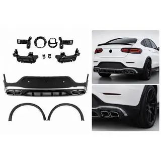 Diffusore Posteriore con Terminali Argento (Design AMG63 2020-2022)