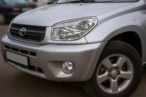 Toyota Rav 4 2001-2005 Coperture Fari Cromate (2 pz, Plastica) 2003-2006 foto 2
