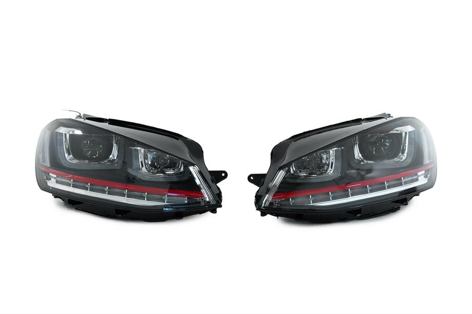 Volkswagen Golf 7/E-Golf 2012-2020 Fari anteriori Red-V2 (2012-2017, frecce dinamiche, 2 pz) Foto 3