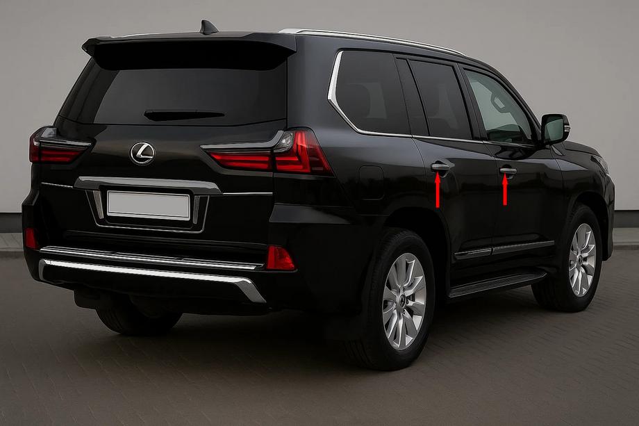 Lexus LX570/450d 2008-2022 Coperture Maniglie Cromate BlackEdition (per 2016+) Foto 2