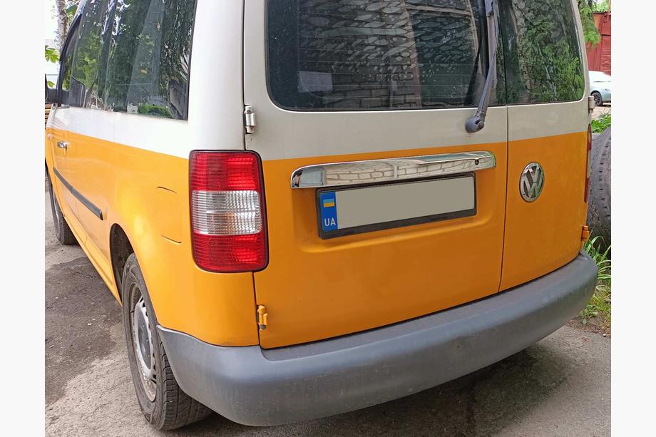 Volkswagen Caddy 2004-2010 Modanatura cromata sopra la targa (2 porte, acciaio inox) Image