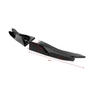 Estensioni universali minigonne laterali Flap Tipo-D (2 pz, nero lucido, plastica ABS) foto 4