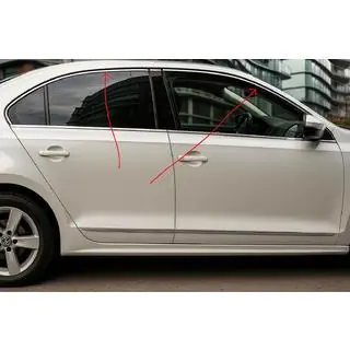 Modanature superiori finestrini 6 pz, acciaio inox Volkswagen Jetta 2011-2018 foto 1