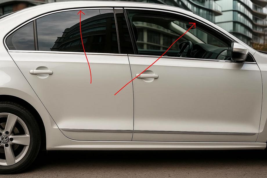 Volkswagen Jetta 2011-2018 Modanature superiori finestrini 6 pz, acciaio inox Image