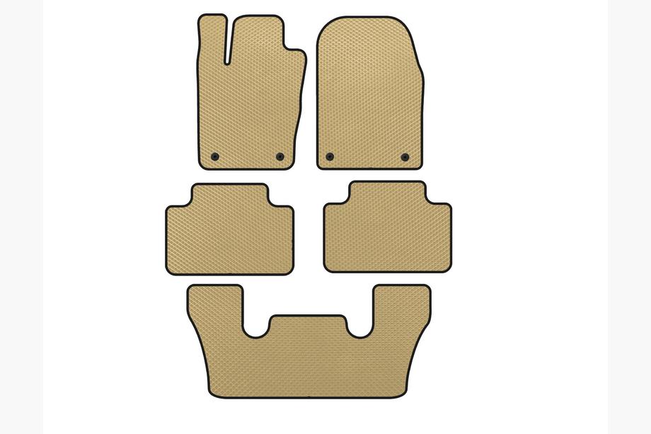 Dodge Durango 2010- Tappetini EVA (3 File, Beige) Image