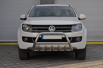 Volkswagen Amarok 2010-2022 Paraurti Anteriore WT003 (Acciaio Inox) foto 4