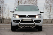 Volkswagen Amarok 2010-2022 Paraurti Anteriore WT003 (Acciaio Inox) foto 2