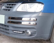 Volkswagen Caddy 2004-2010 Angolari paraurti anteriore in acciaio inox (4 pz) OmsaLine - Acciaio Inox Italiano foto 1