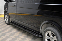 Volkswagen T5 Multivan 2003–2010 Pedane laterali tipo X5 nero (2 pz, alluminio) foto 5