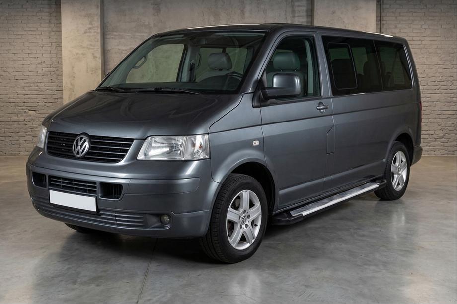 Volkswagen T5 Caravelle 2004-2010 Pedane Laterali Line-Type (2 pz, Alluminio) Passo Lungo Foto 1