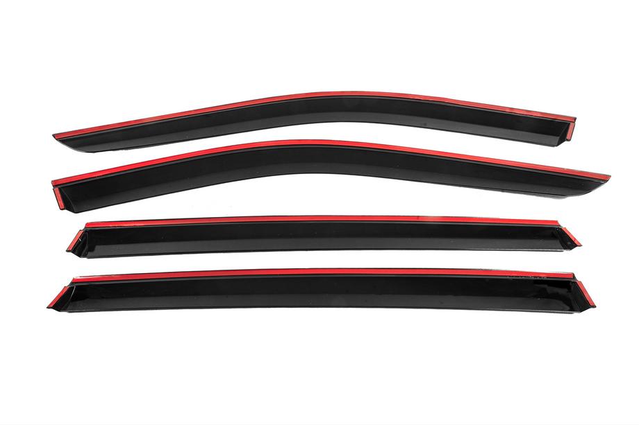 Skywell ET5/Skyworth EV6 2021- Deflettori finestrini con profilo cromato (4 pz, Niken) Foto 4