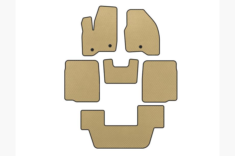 Ford Explorer 2011-2019 Tappetini EVA (3 File, 2011-2015, Beige) Foto 1
