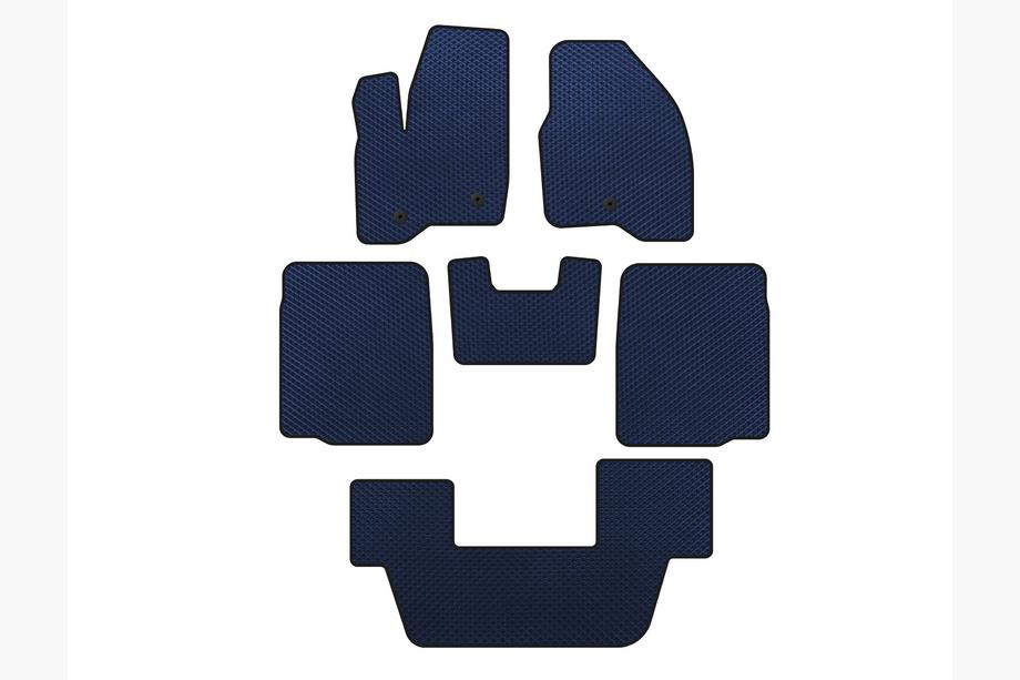 Ford Explorer 2011-2019 Tappetini EVA (3 File, 2011-2015, Blu) Image