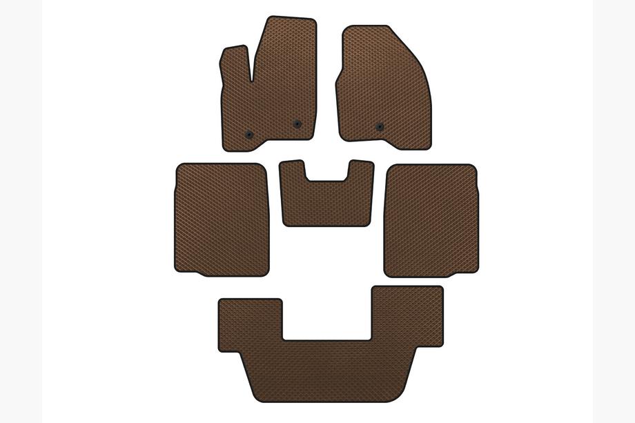 Ford Explorer 2011-2019 Tappetini EVA (3 File, 2011-2015, Marrone) Image