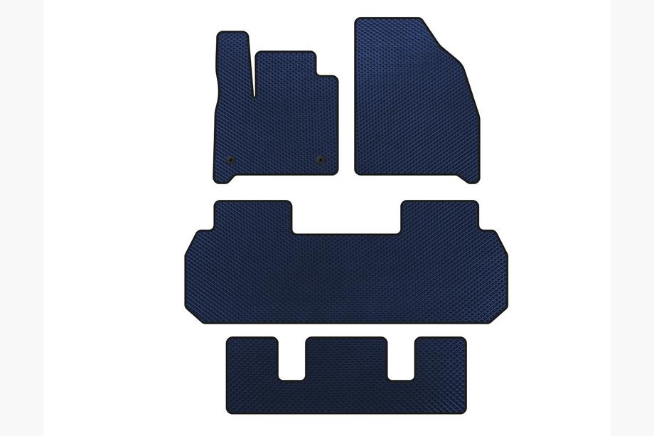 Chevrolet Traverse 2017- Tappetini EVA (3 File, Blu) Image