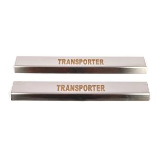 Battitacco in acciaio inox Carmos V1 (2 pz) Volkswagen T5 Transporter 2003-2010 foto 2
