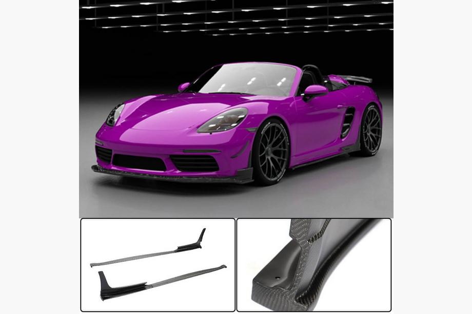Porsche Boxster/Cayman 982 (718) 2016- Minigonne Laterali V2 (2016-2019, Carbonio) Image