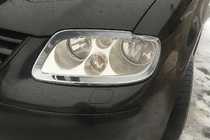 Volkswagen Caddy 2004-2010 Coperture Fari (2 pz, Acciaio Inox) foto 1