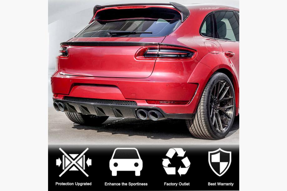 Porsche Macan 2014-2024 Spoiler inferiore (2014-2018, Carbonio) Foto 3