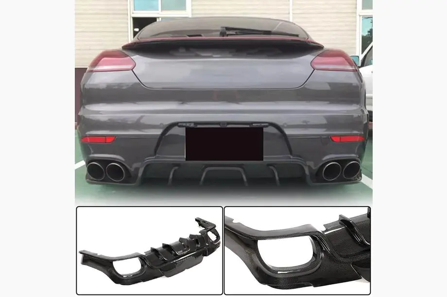 Porsche Panamera 2009-2016 Diffusore Paraurti Posteriore (2013-2016, Carbonio) Foto 1