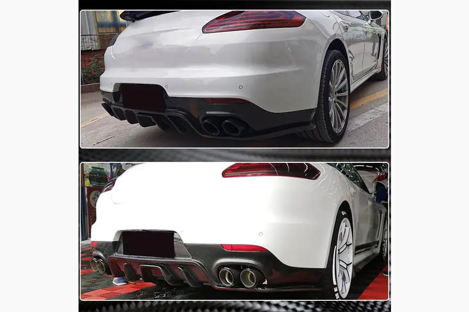 Porsche Panamera 2009-2016 Diffusore Paraurti Posteriore (2013-2016, Carbonio) Foto 4