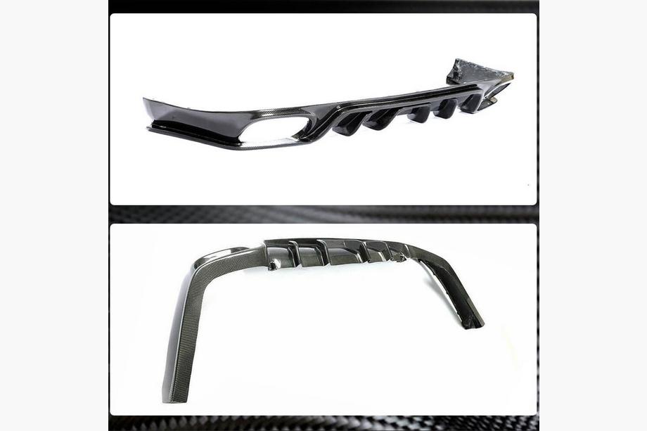 Porsche Panamera 2009-2016 Diffusore Paraurti Posteriore (2009-2013, Carbonio) Foto 4
