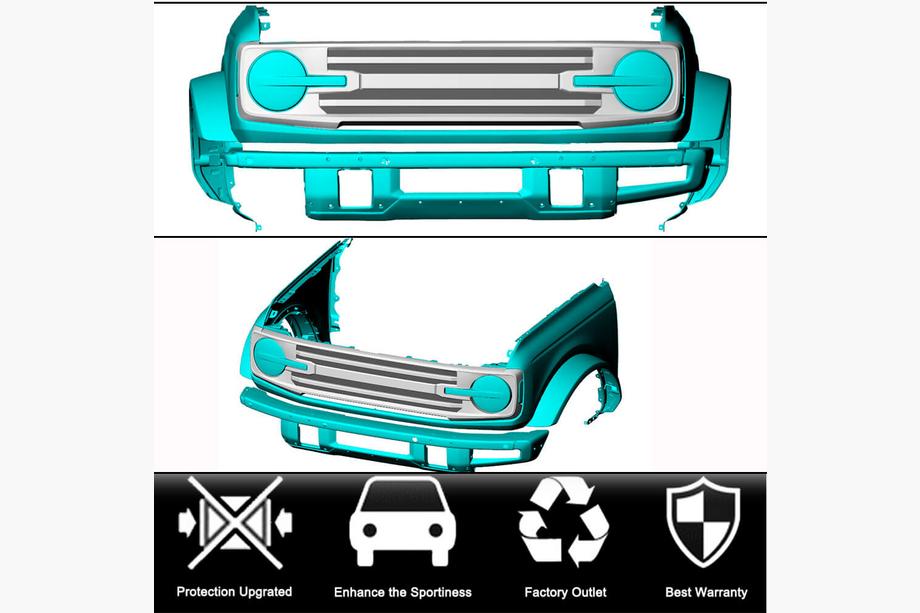 Ford Bronco 2021- Griglia Anteriore V2 (Carbonio) Foto 2