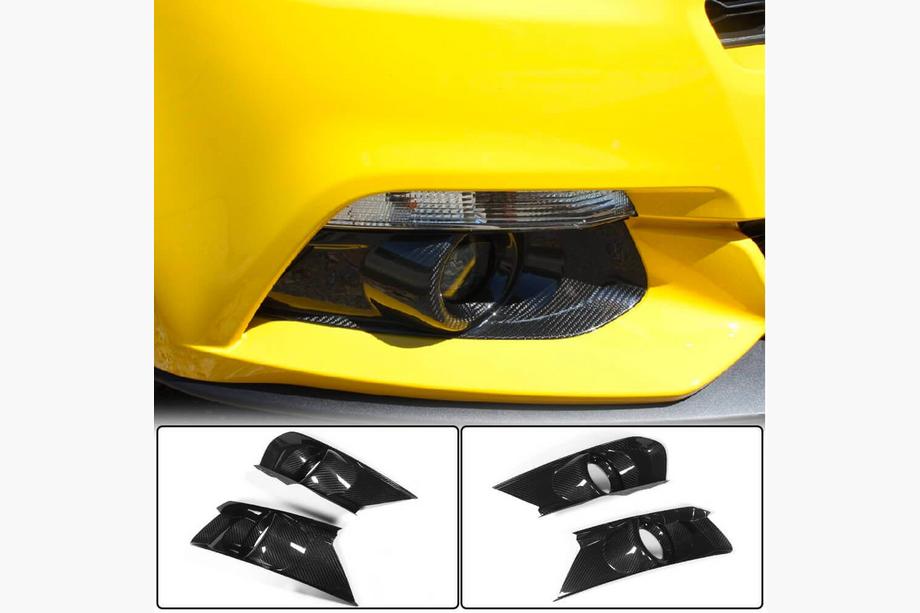 Ford Mustang 2015-2023 Cover Fendinebbia in Carbonio V2 (2015-2017) Foto 1