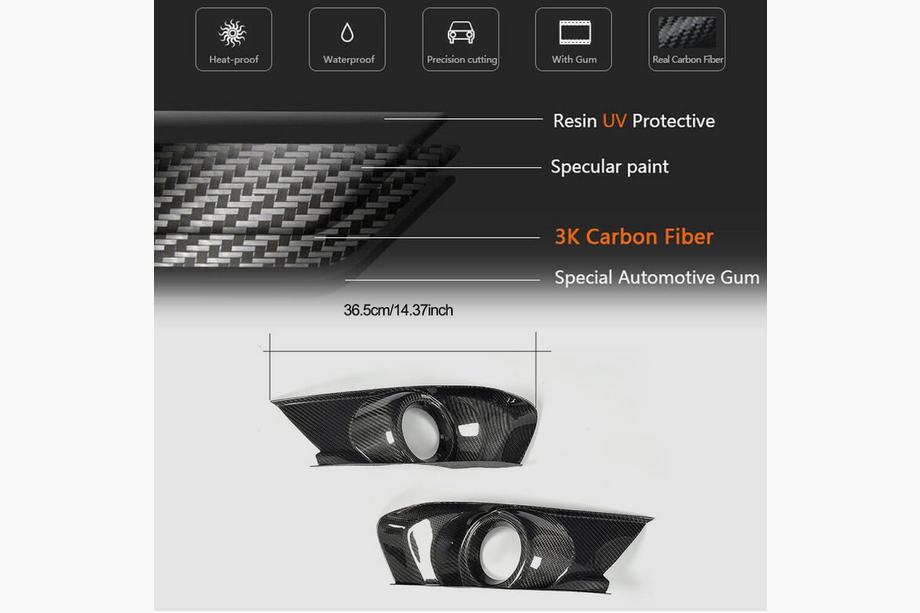 Ford Mustang 2015-2023 Cover Fendinebbia in Carbonio V2 (2015-2017) Foto 5