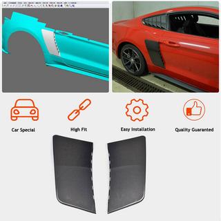 Coperture parafanghi posteriori (2015-2017, Carbonio) Ford Mustang 2015-2023 foto 2