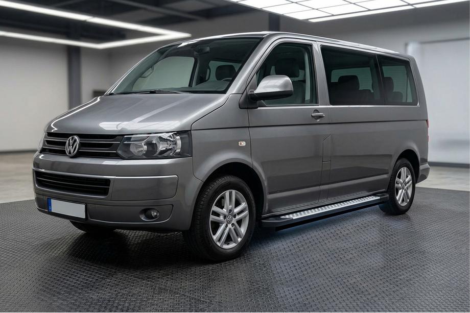 Volkswagen T5 2010-2015 Pedane Laterali Tipo X5 LED (2 pz, Alluminio) Image