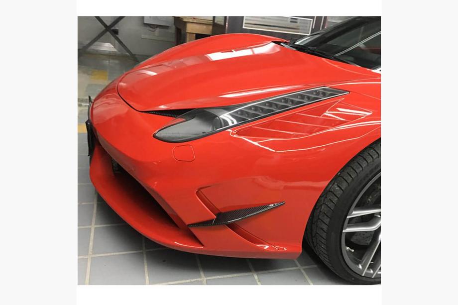 Ferrari 458 Italia 2009-2015 Coperture Paraurti Anteriore in Carbonio (2014-2015) Foto 4