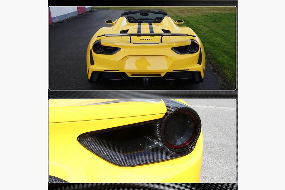 Ferrari 488 GTB 2015-2019 Coperture Fanali Posteriori (2015-2017, Carbonio) Foto 4