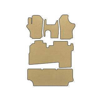 Tappetini EVA (2004-2007, 3 file, 8 posti, Beige) Hyundai H200, H1, Starex 1998-2007