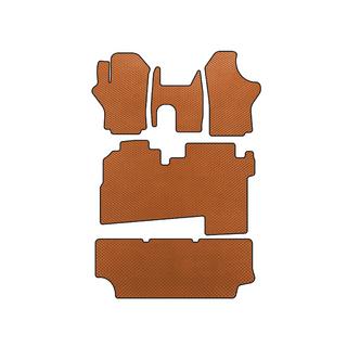 Tappetini EVA (2004-2007, 3 file, 8 posti, Arancione) Hyundai H200, H1, Starex 1998-2007