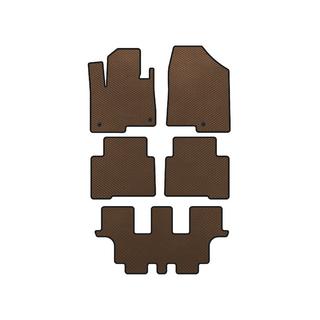 Tappetini EVA (3 file, per Grand, Marrone) Hyundai Santa Fe 4 2018-2023