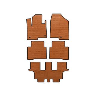 Tappetini EVA (3 file, per Grand, Arancione) Hyundai Santa Fe 4 2018-2023