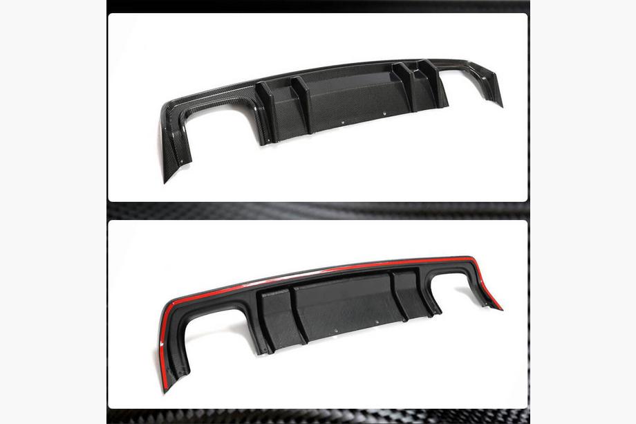 Dodge Challenger 2008-2023 Diffusore paraurti posteriore (2015-2023, Carbonio) Foto 4
