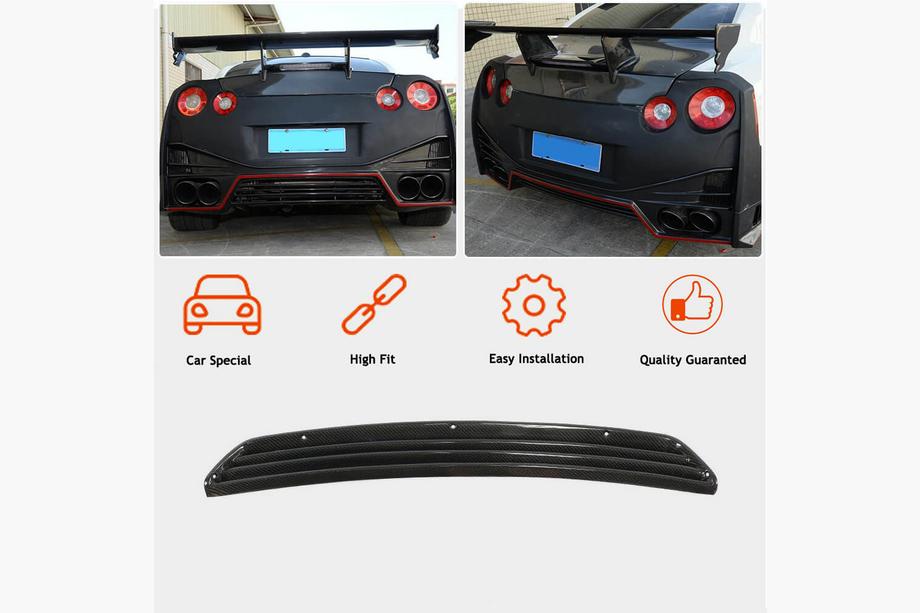 Nissan GT-R 2008-2025 Diffusore Paraurti Posteriore (2009-2015, Carbonio) Foto 2
