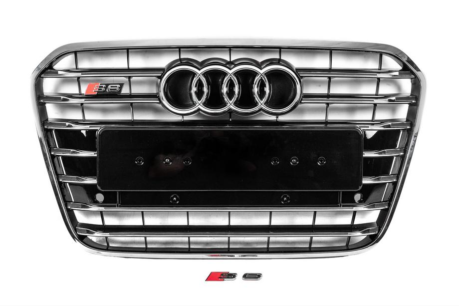 Audi A6 C7 2011–2018 Griglia anteriore nera con cornice cromata S-style (2011-2014) Foto 1