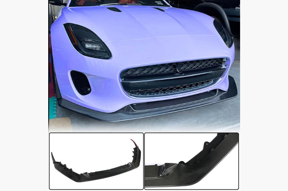 Jaguar F-Type 2013-2024 Labbro anteriore paraurti (per Base 2017-2019, Carbonio) Foto 1