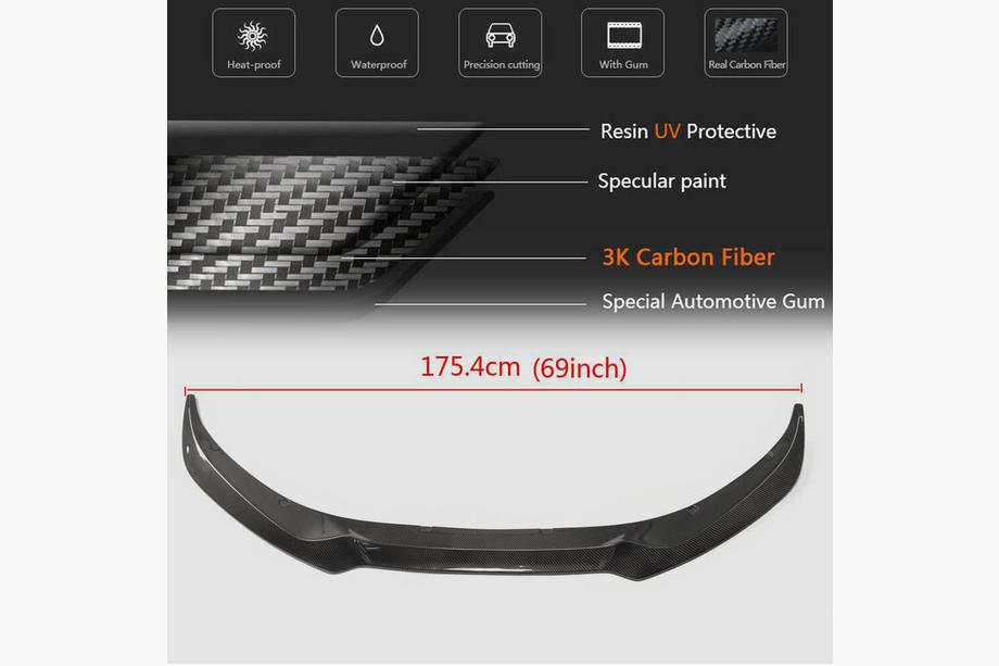 Jaguar XE 2016- Lip Spoiler Paraurti Anteriore (2015-2019, Carbonio) Foto 6