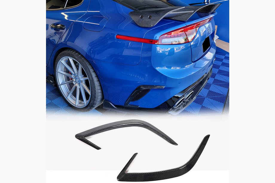 Kia Stinger 2017-2023 Copertura Paraurti Posteriore (2017-2020, Carbonio) Foto 2