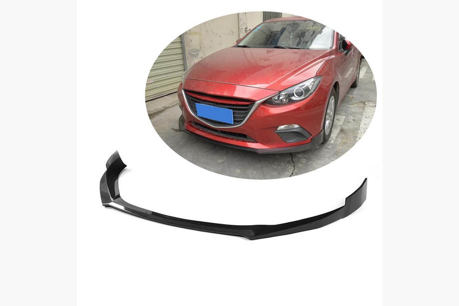 Mazda 3 2013-2019 Labbro Anteriore paraurti (2014-2016, Carbonio) Foto 1