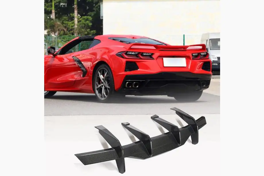 Chevrolet Corvette C8 2019- Diffusore Posteriore V2 (2019-2022, Carbonio) Foto 1