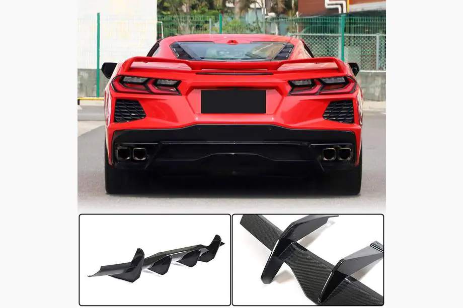 Chevrolet Corvette C8 2019- Diffusore Posteriore V2 (2019-2022, Carbonio) Foto 2