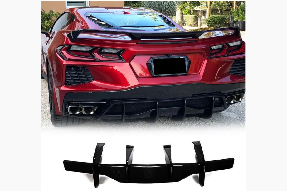 Chevrolet Corvette C8 2019- Diffusore Posteriore V2 (2019-2022, Carbonio) Foto 7