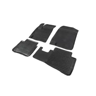 Tappetini in gomma con bordo (4 pz, Polytep) Kia Rio 2005-2011 foto 2
